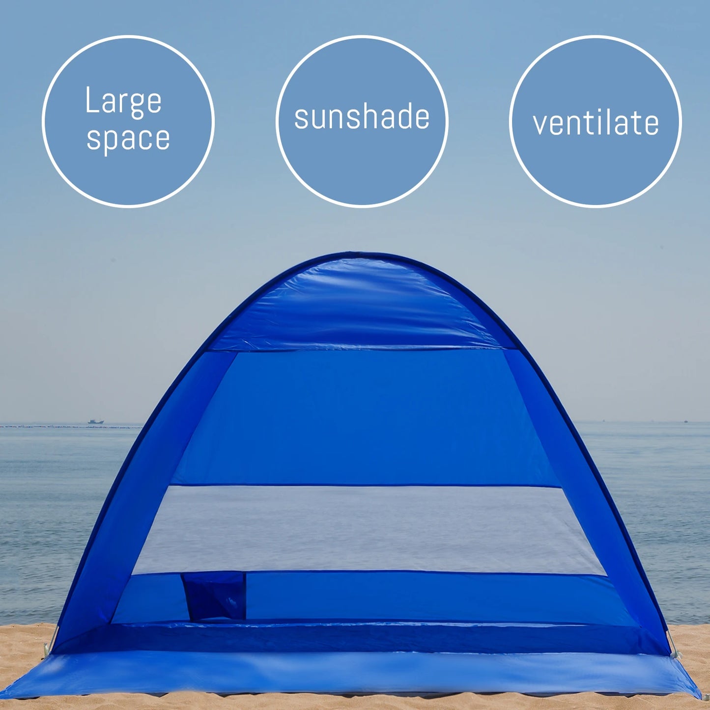 Auto Open Beach Camping Tent UPF 50 Ultra Light Sun Shelter And Changing Room