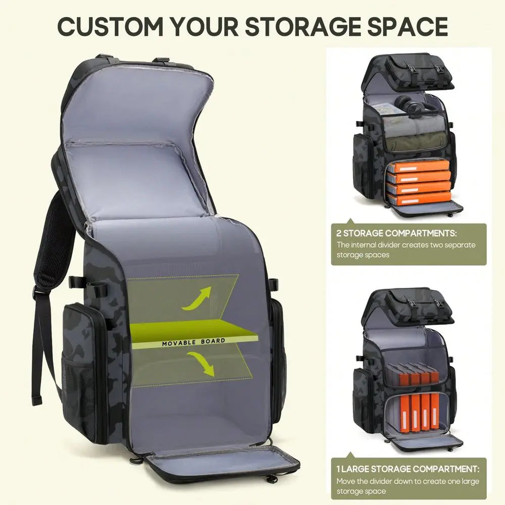 Waterproof Fishing Tackle Backpack With Insulated Cooler And Rod Holders
