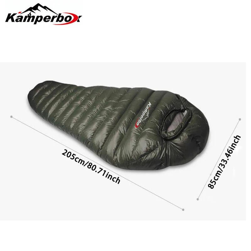 Kamperbox Cold Weather Down Sleeping Bag for Winter Camping
