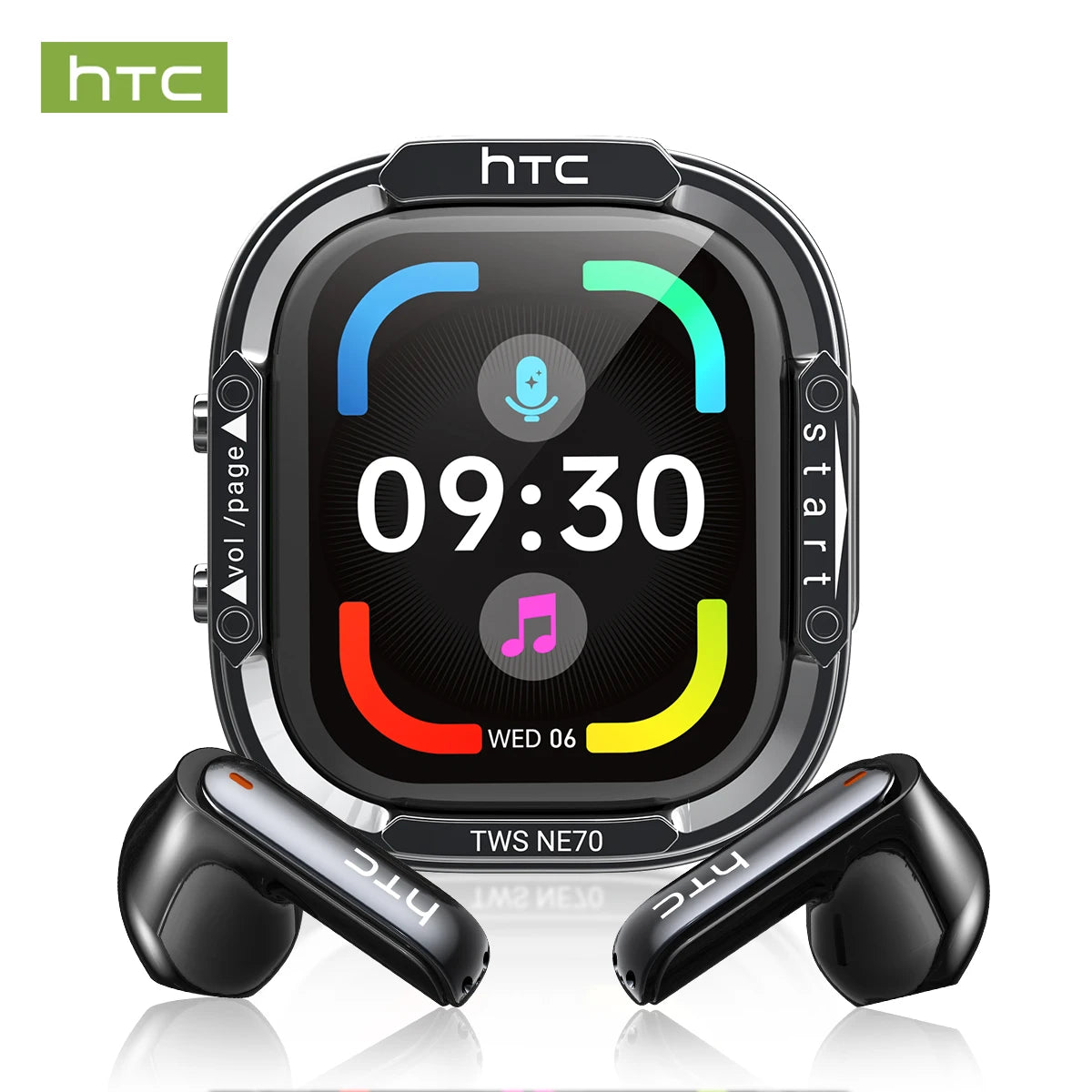 HTC NE70 Wireless Bluetooth Headphones With AI Translator Battery Life