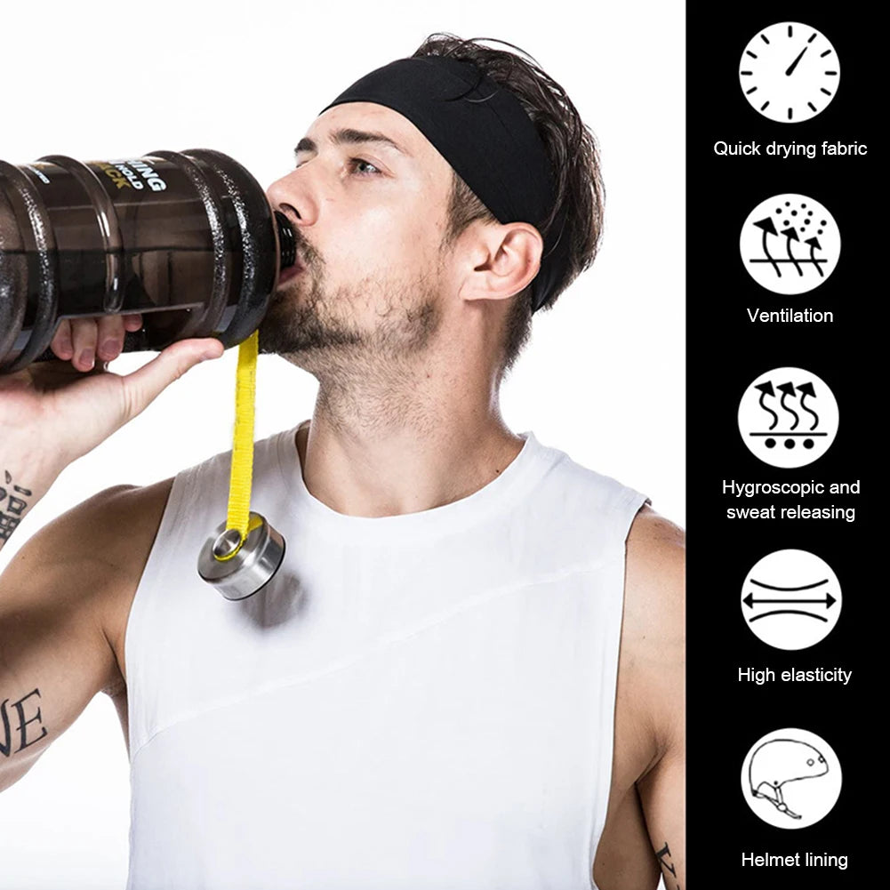 APWIKOGER Sports Headband Sweat Absorbent Elastic Running Band