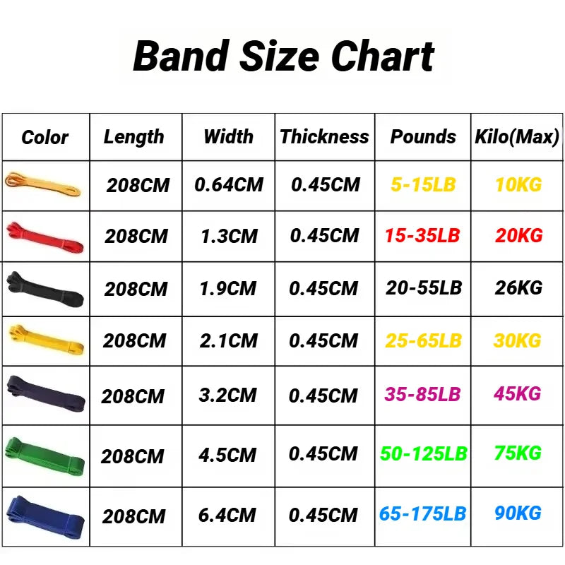 Elastic Resistance Band Set For Full Body Strength Training