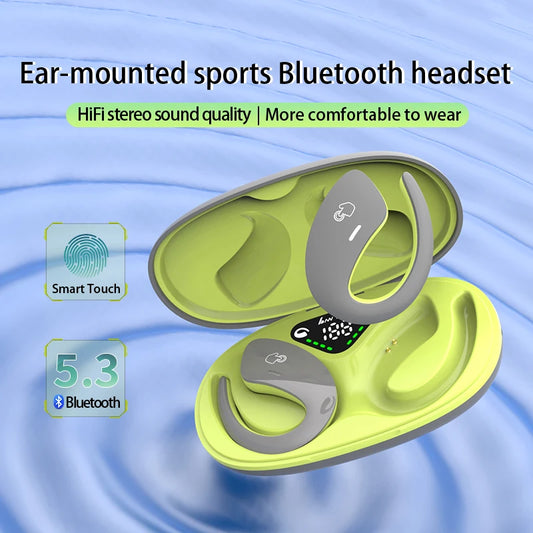 SHUKE Bone Conduction Bluetooth Headset IPX5 Waterproof Earbuds With Mic