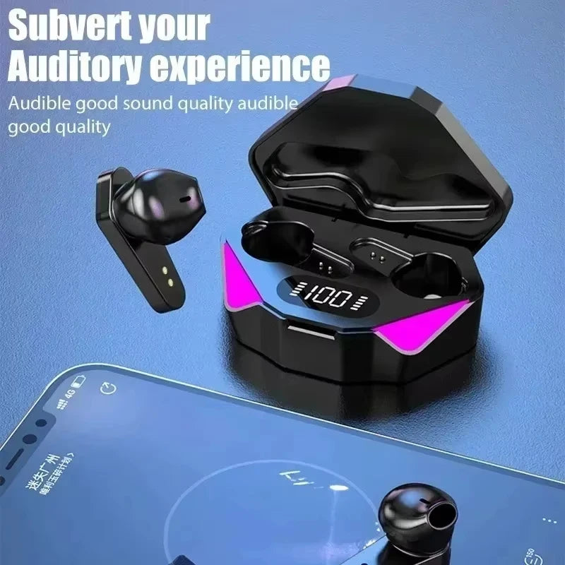 Wireless Bluetooth Earphones With Led Display And Secure Earhooks