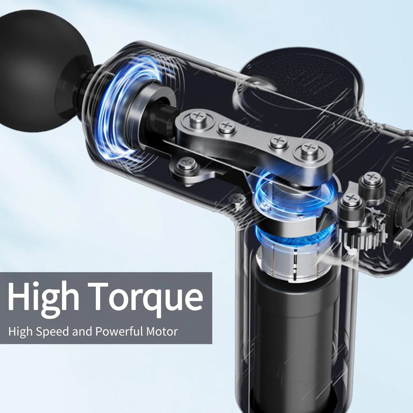Leercon Mini Muscle Massage Gun With Four Heads Deep Tissue