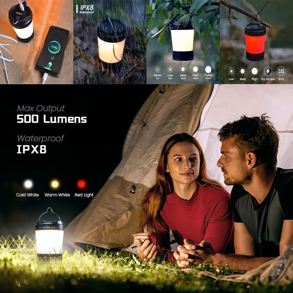 Sofirn LT1S Rechargeable Camping Light Lantern With USB C Power
