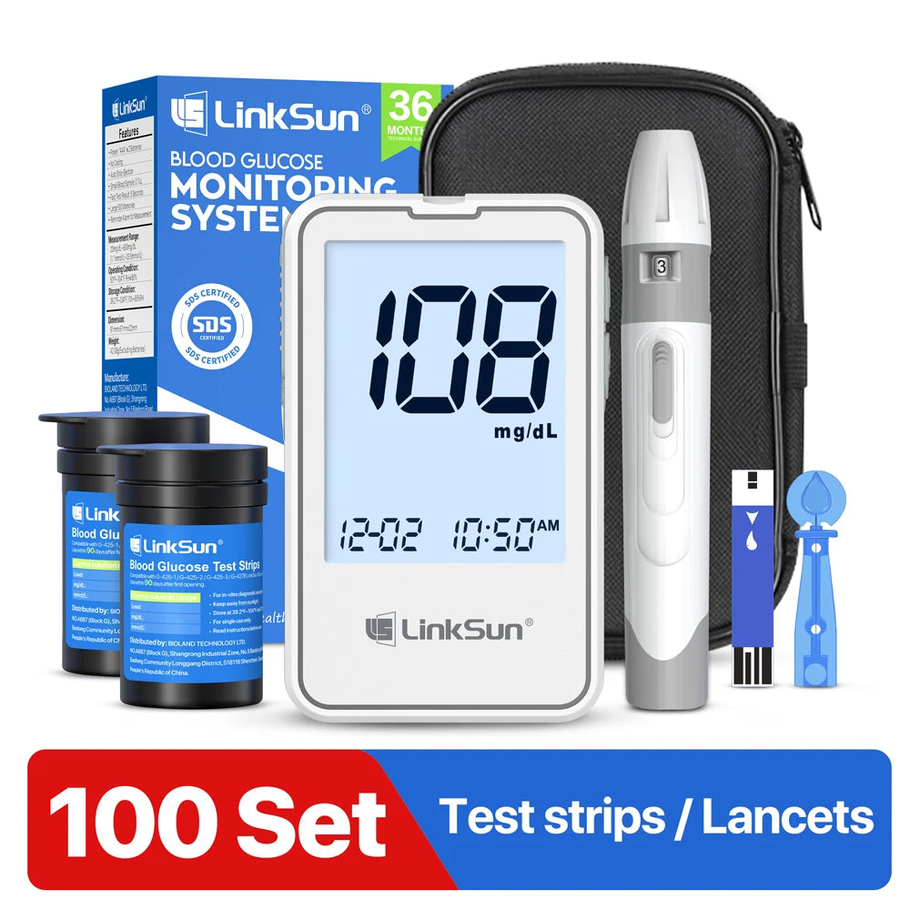 Linksun G425 Blood Glucose Monitor Kit With 50 Strips Lancing