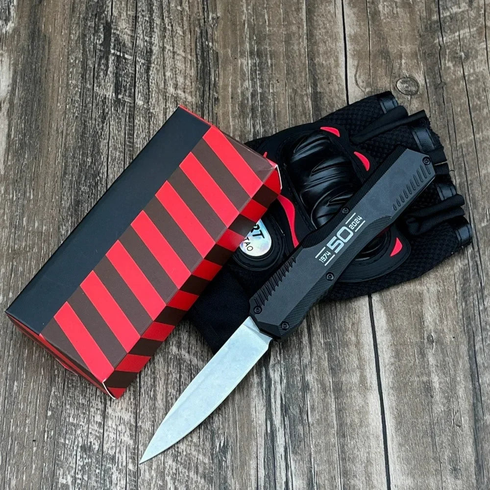 DIY Supplies Folding Knife D2 Steel Blade Aluminum Handle