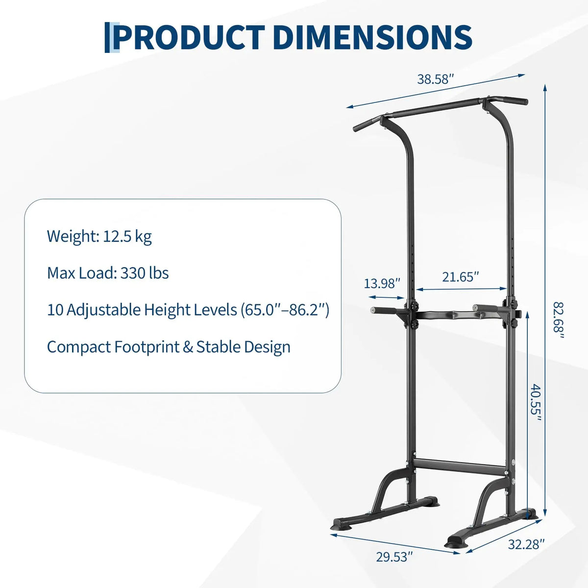 HiMISS Multi Function Power Tower Dip Station Pull Up Bar
