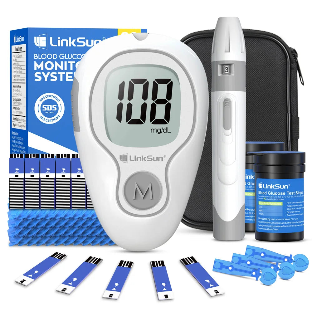 Linksun G425 Blood Glucose Monitor Kit With 50 Strips Lancing