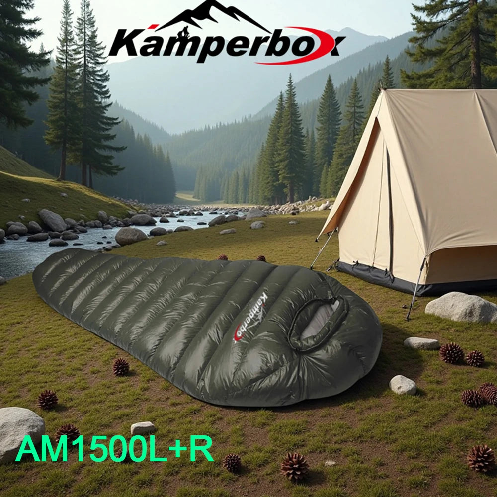 Kamperbox Cold Weather Down Sleeping Bag for Winter Camping