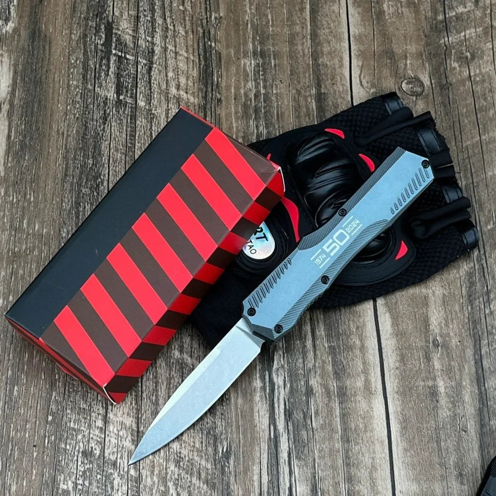 DIY Supplies Folding Knife D2 Steel Blade Aluminum Handle