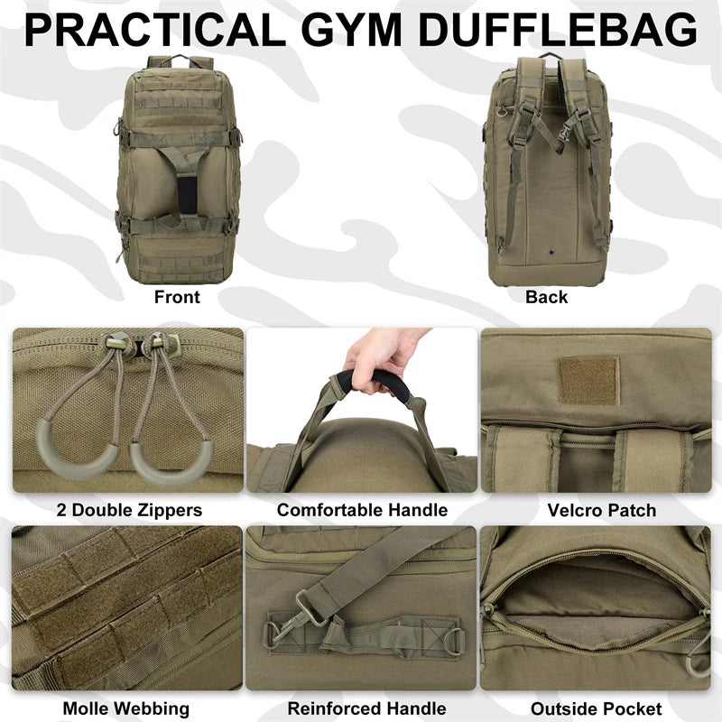 LQARMY Outdoor MOLLE Tactical Backpack For Hiking Travel