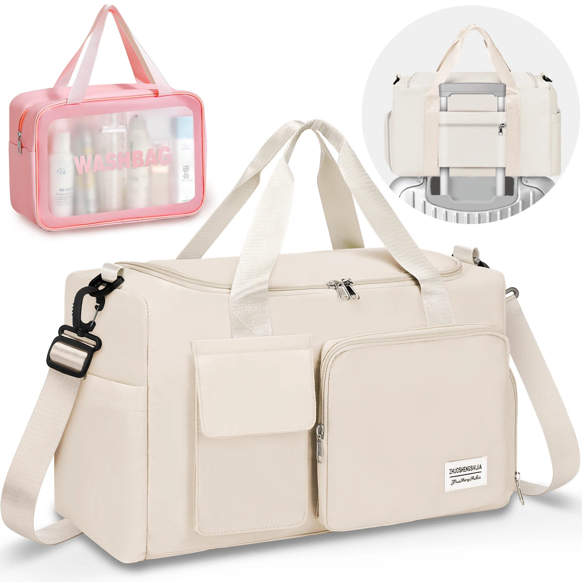 Waterproof Sports Travel Duffel Bag With Dry Wet Separation