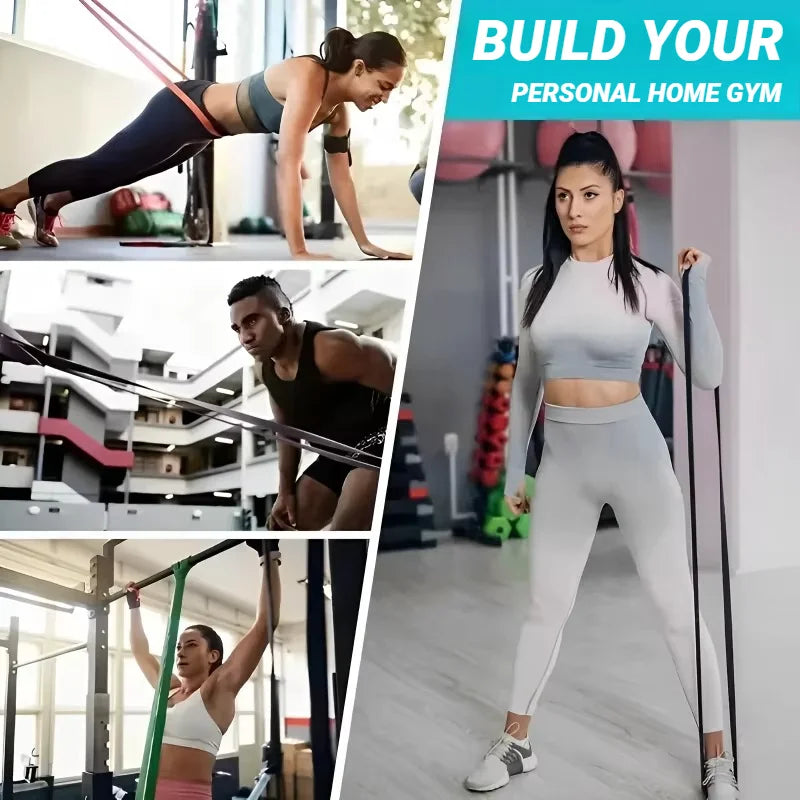 Elastic Resistance Band Set For Full Body Strength Training