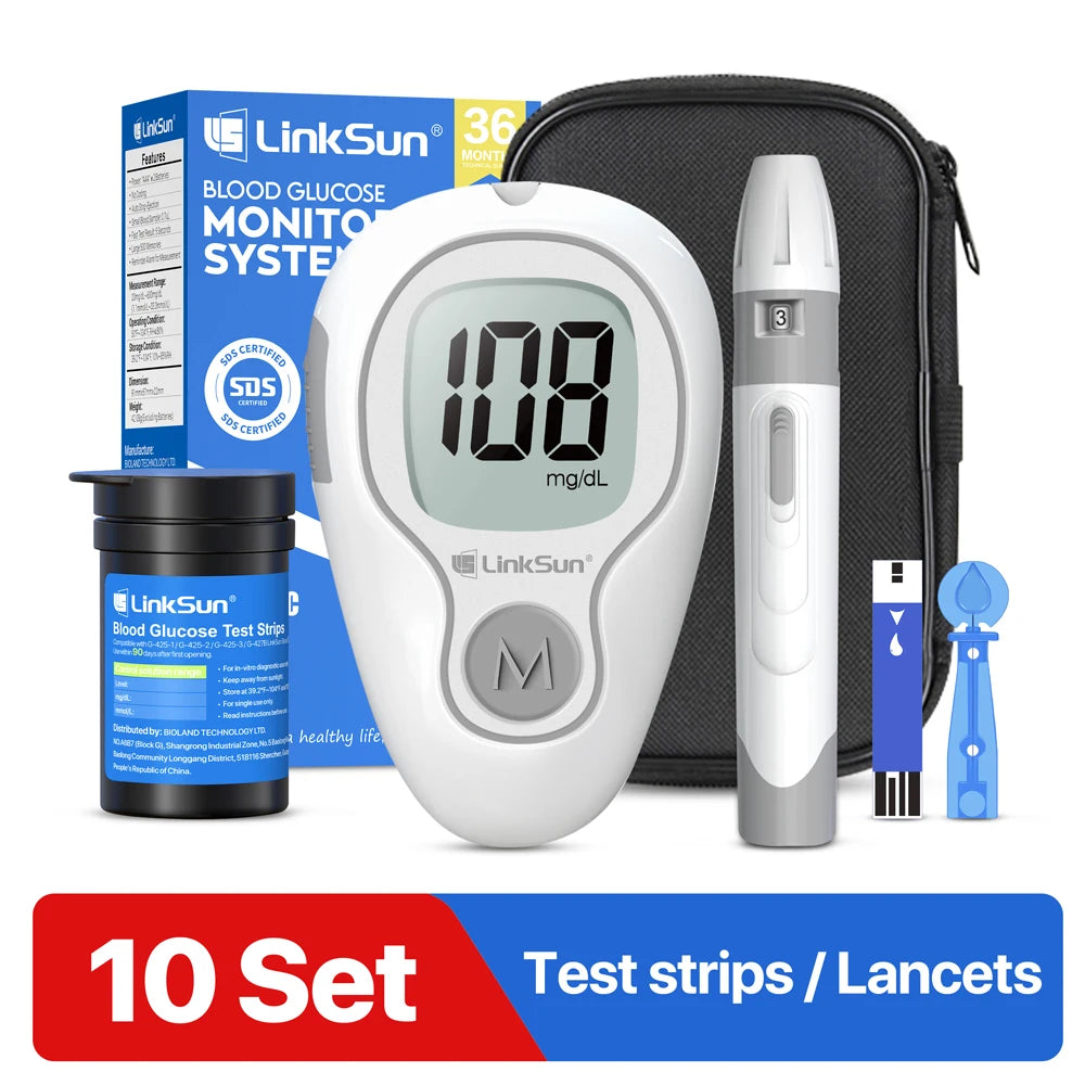Linksun G425 Blood Glucose Monitor Kit With 50 Strips Lancing
