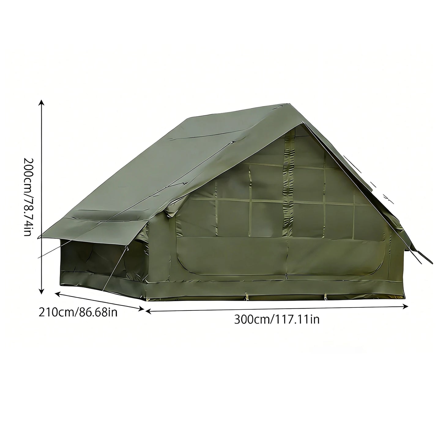 Large Inflatable Camping Tent With Skylight And Breathable Mesh