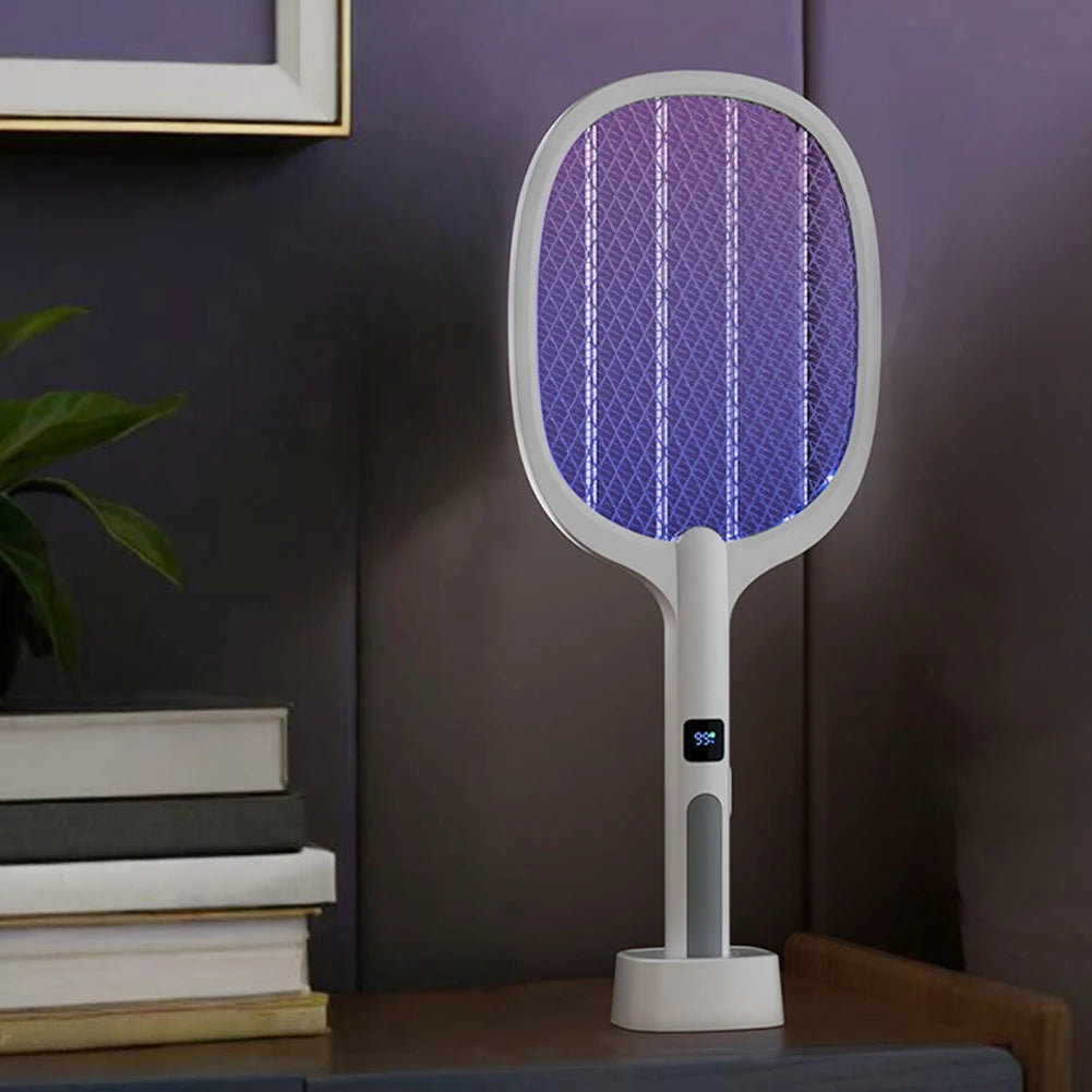 Electric Mosquito Zapper Racket Rechargeable Bug Killer Lamp Indoor Outdoor