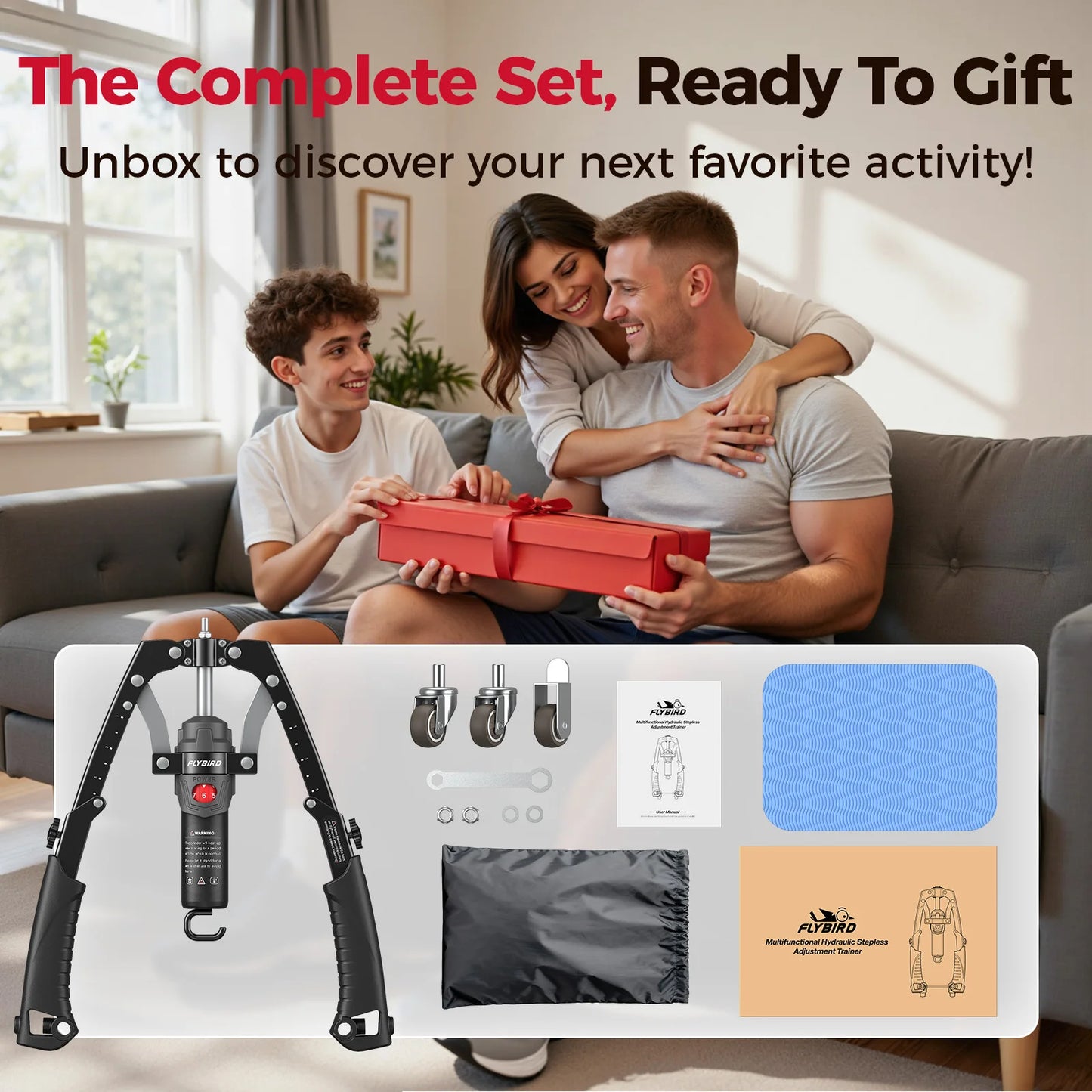 FED Fitness Arm Trainer 3in1 With Ab Roller Wheel System