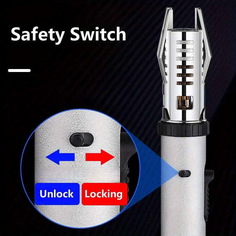 Lightsaber Butane Lighter Metal 360° Windproof Turbo Jet Flame Torch for Outdoor Camping BBQ Welding Red Flame for Men's Gifts