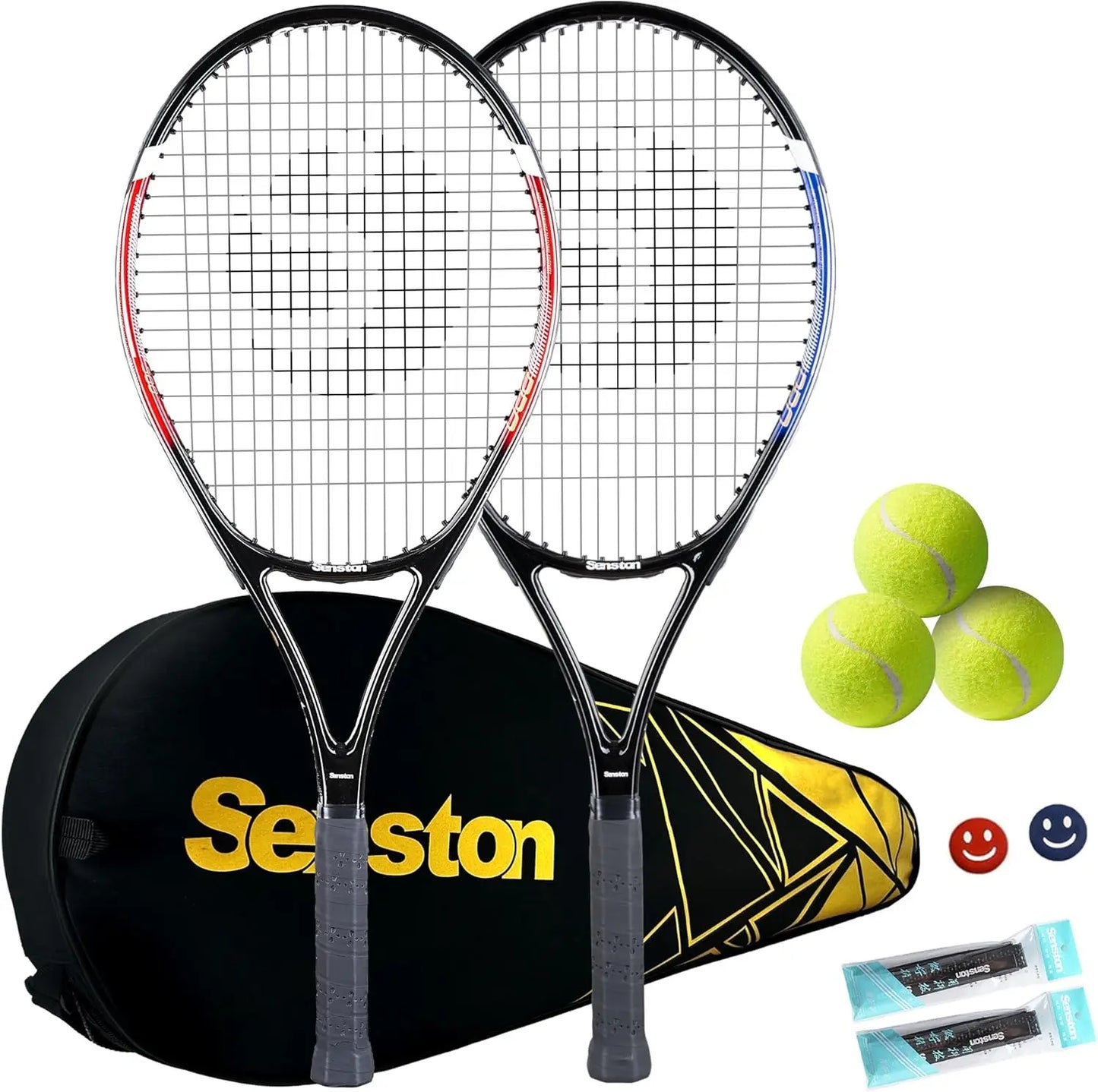 YTYIN Tennis Racket Set For Adults With Balls Grips Dampers