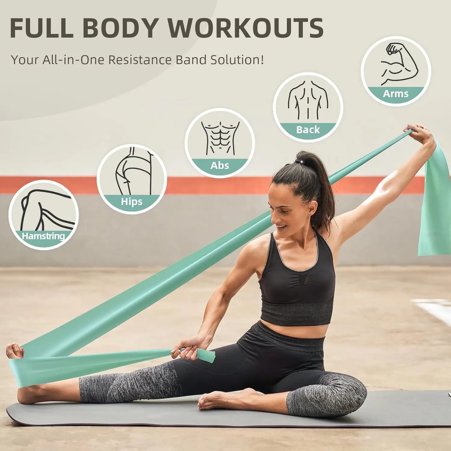 5-Level Resistance Bands Set for Exercise and Therapy