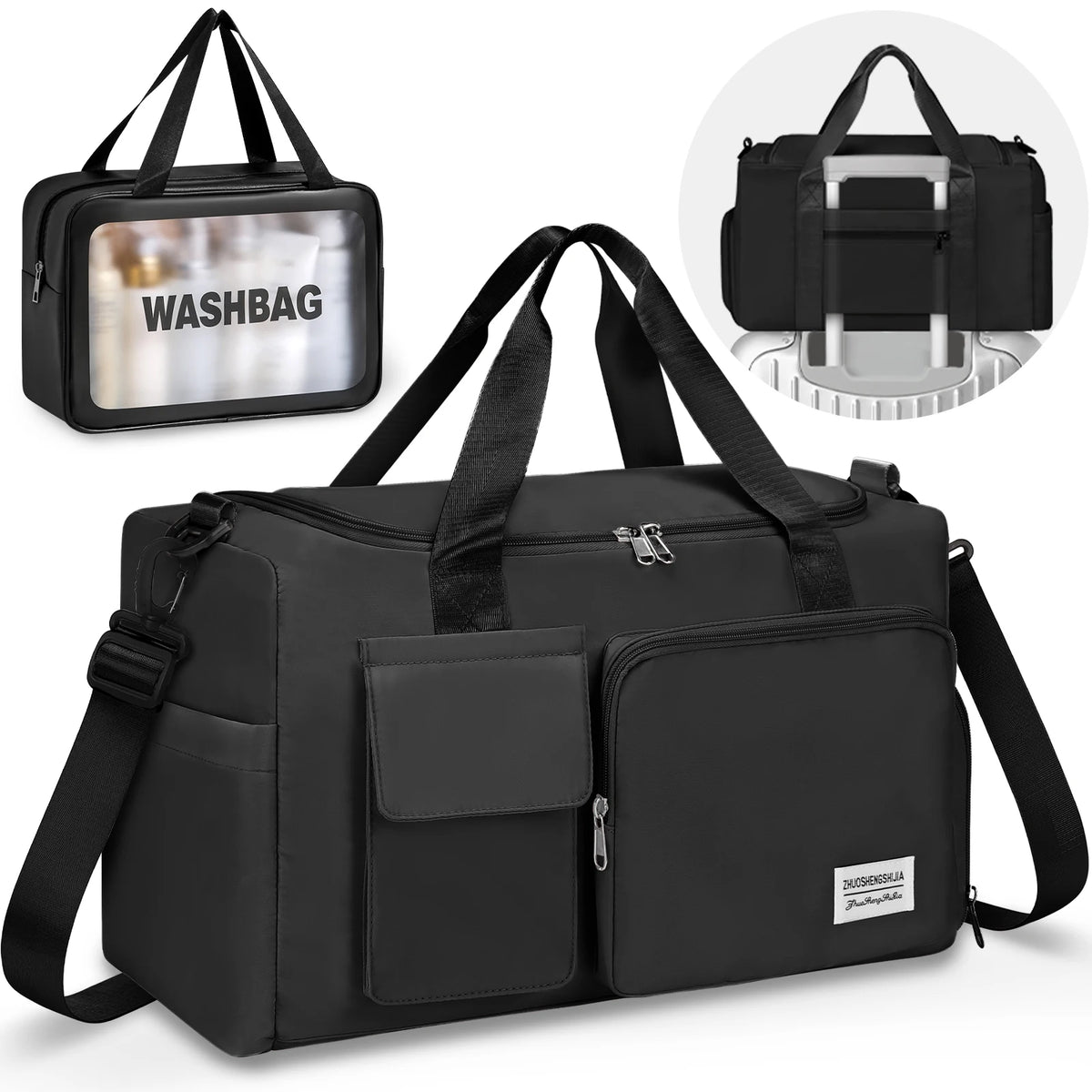 Waterproof Sports Travel Duffel Bag With Dry Wet Separation